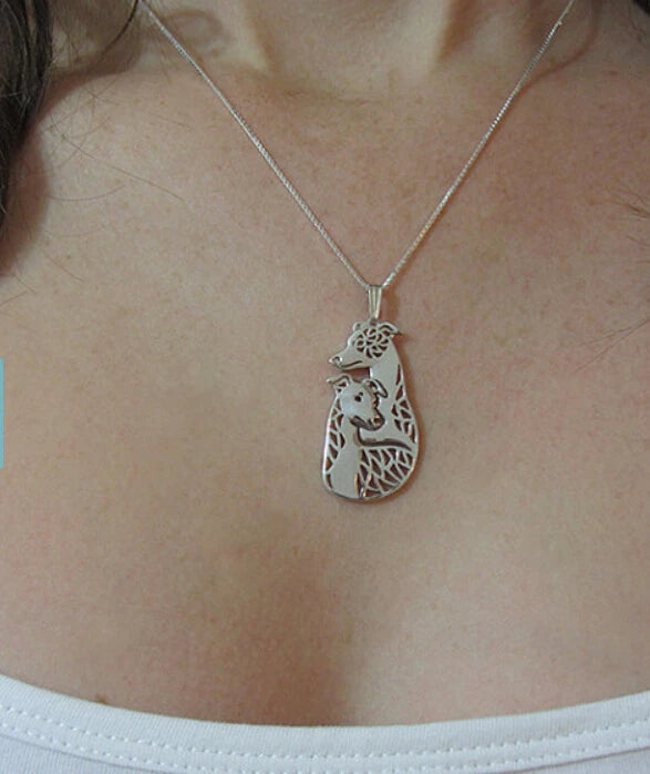 Greyhound Couple Pendant